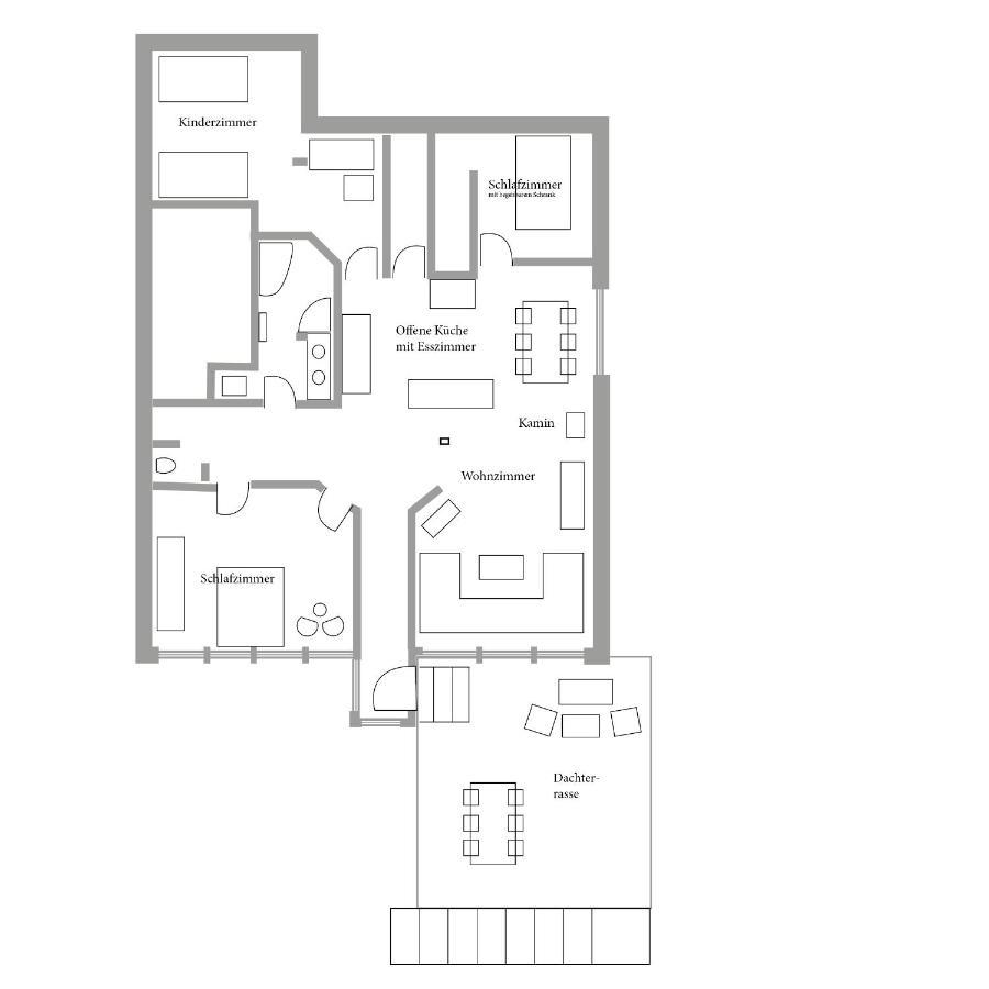 Helle, Offene Dachgeschosswohnung Mit Terrasse Oberloisdorf Exteriör bild